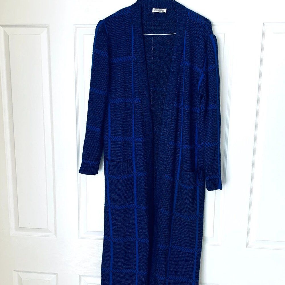 ST. JOHN by MARIA GRAY Open Front  Long Sleeve Two Pocket Duster Cardigan  Sweat